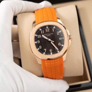 Patek Philippe Aquanaut 5167R-001 Brown Dial 18K Solid Gold Orange Rubber 40mm