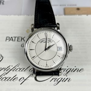 Đồng Hồ Patek Philippe Calatrava 5153G-010 Mặt Trắng Dây Da Replica 1:1 ZF 38mm