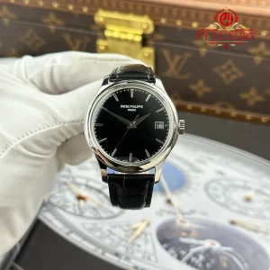 Đồng Hồ Patek Philippe Calatrava 5227G-010 Mặt Đen Dây Da Rep 1:1 39mm