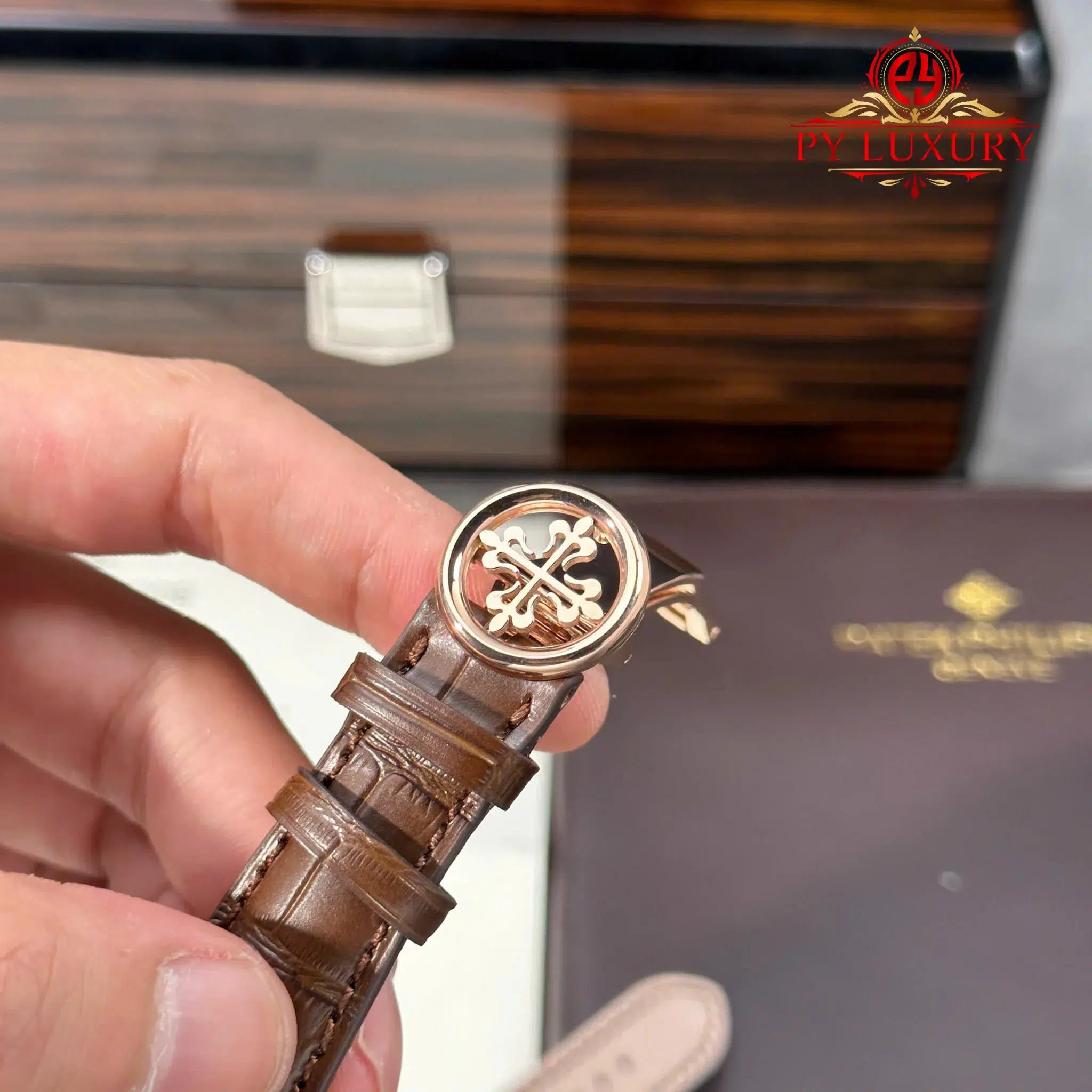 Patek Philippe Complications Annual Calendar 5396R-001 Rose Gold Silver Dial Leather Strap Best Replica 38.5mm - Image 10