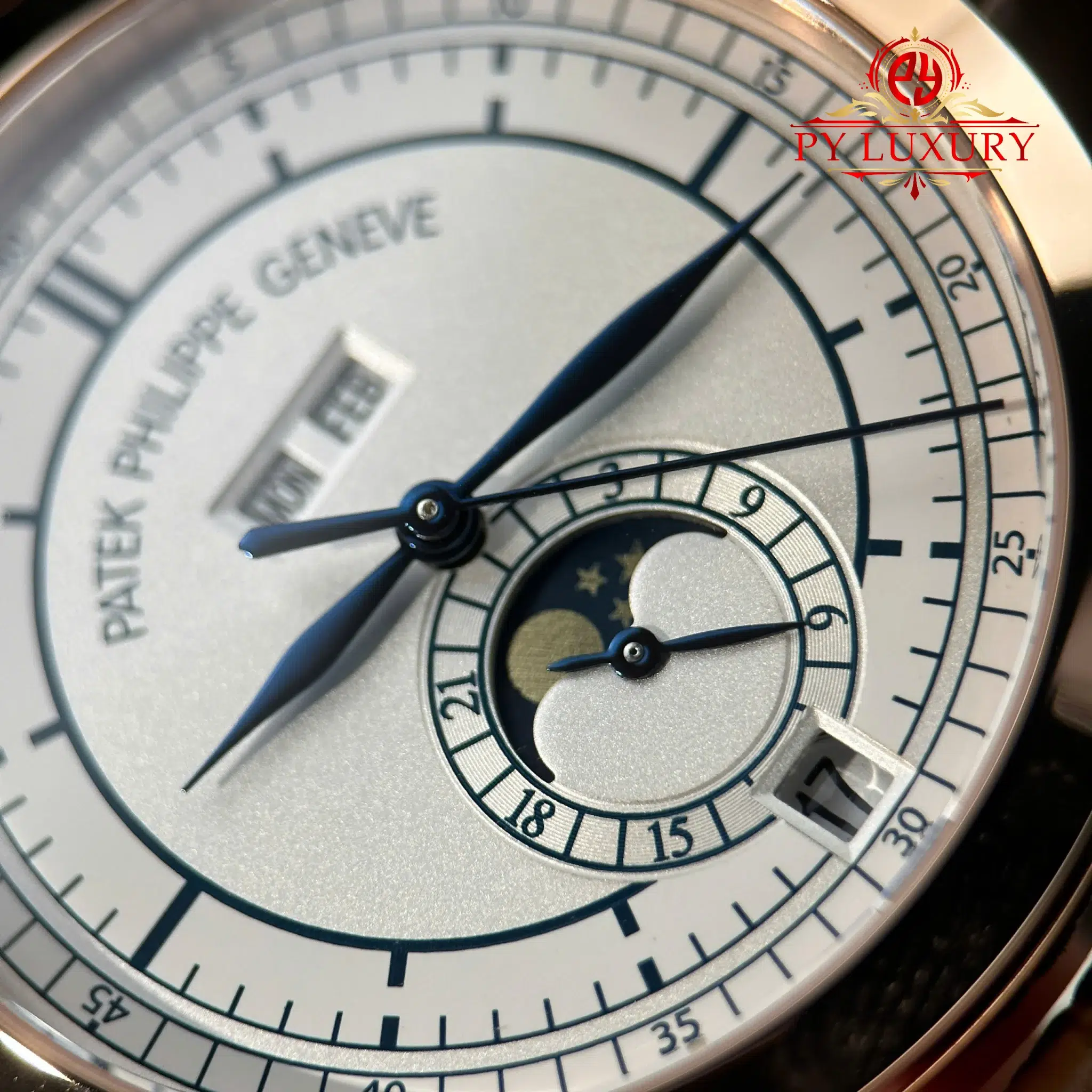 Patek Philippe Complications Annual Calendar 5396R-001 Rose Gold Silver Dial Leather Strap Best Replica 38.5mm - Image 6