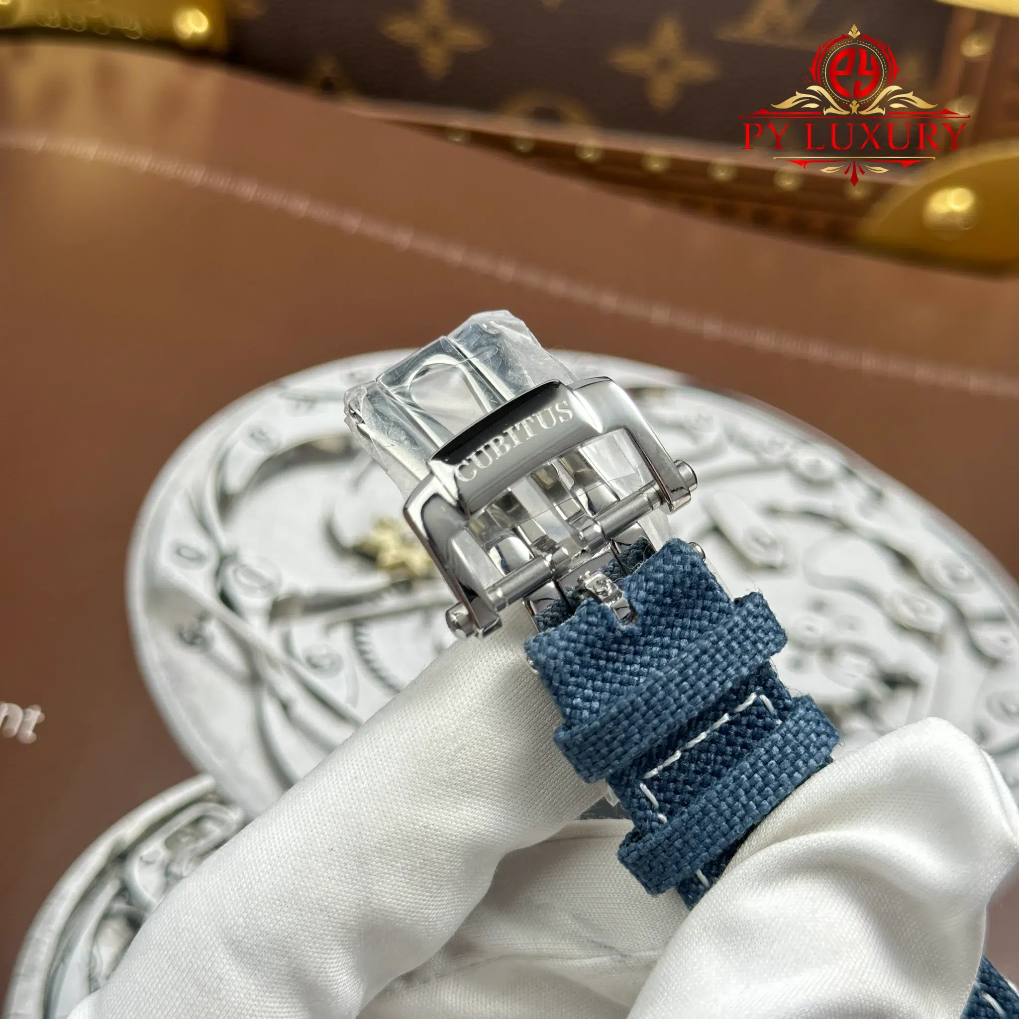 Patek Philippe Cubitus 5822P-001 Blue Dial Textile Strap 1:1 Best Replica 45mm - Image 12