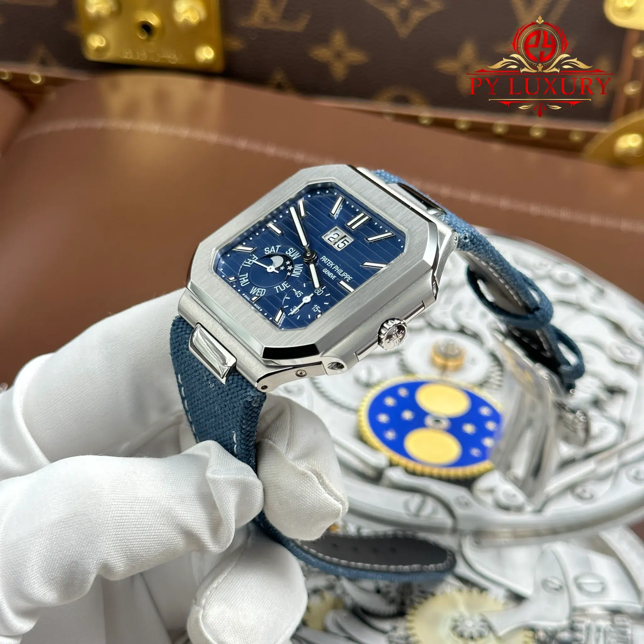 Patek Philippe Cubitus 5822P-001 Blue Dial Textile Strap 1:1 Best Replica 45mm - Image 3