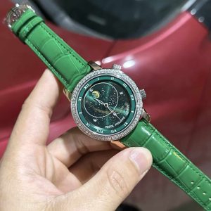 Đồng Hồ Patek Philippe Grand Complications 5102PR Màu Xanh Lá Viền Đá Replica 43mm