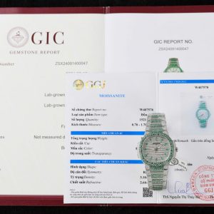 Đồng Hồ Patek Philippe Natilus 7118/1453G-001 Nữ Chế Tác Full Moissanite & Đá Tổng Hợp 35.2mm