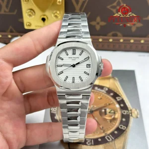 Đồng Hồ Patek Philippe Nautilus 5711/1A-011 Mặt Trắng Dây Thép Replica 1:1 Cao Nhất 40mm