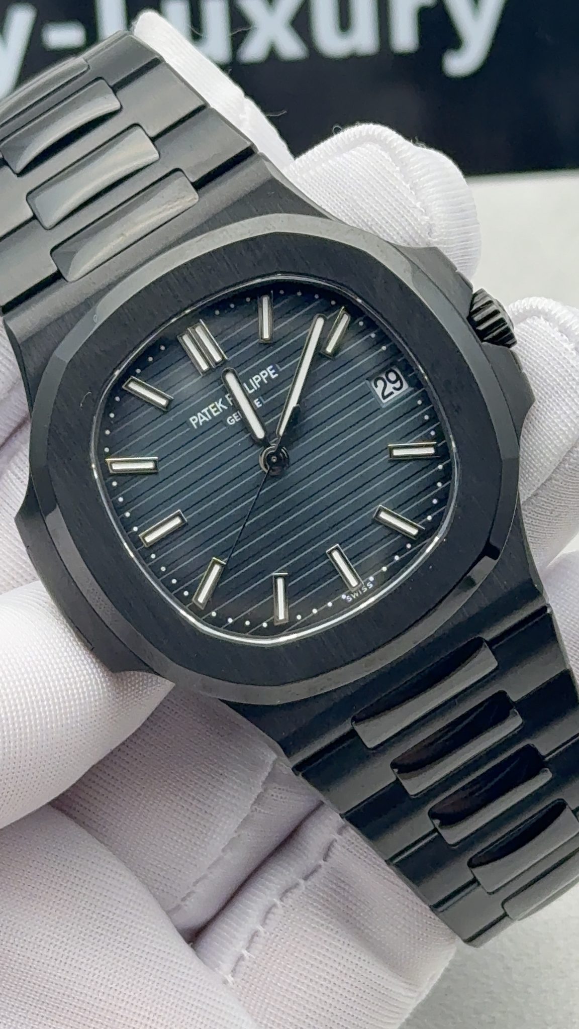 Patek Philippe Nautilus 5711 Black Venom DLC-PVD Limited Edition Custom 1:1 ACE Movement 40mm - Image 3