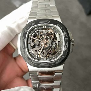 Patek Philippe Nautilus 5711 Pearl Project Artisan De Geneve Skeletonized Dial 1:1 Best Replica 40mm