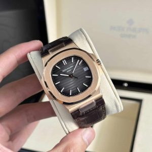 Đồng Hồ Patek Philippe Nautilus 5711R-001 Mặt Xám Dây Da Rep 1:1 Cao Nhất 40mm