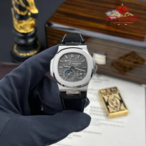Đồng Hồ Patek Philippe Nautilus 5712G-001 Mặt Xám Dây Da Rep 1:1 Cao Nhất PPF V3 40mm