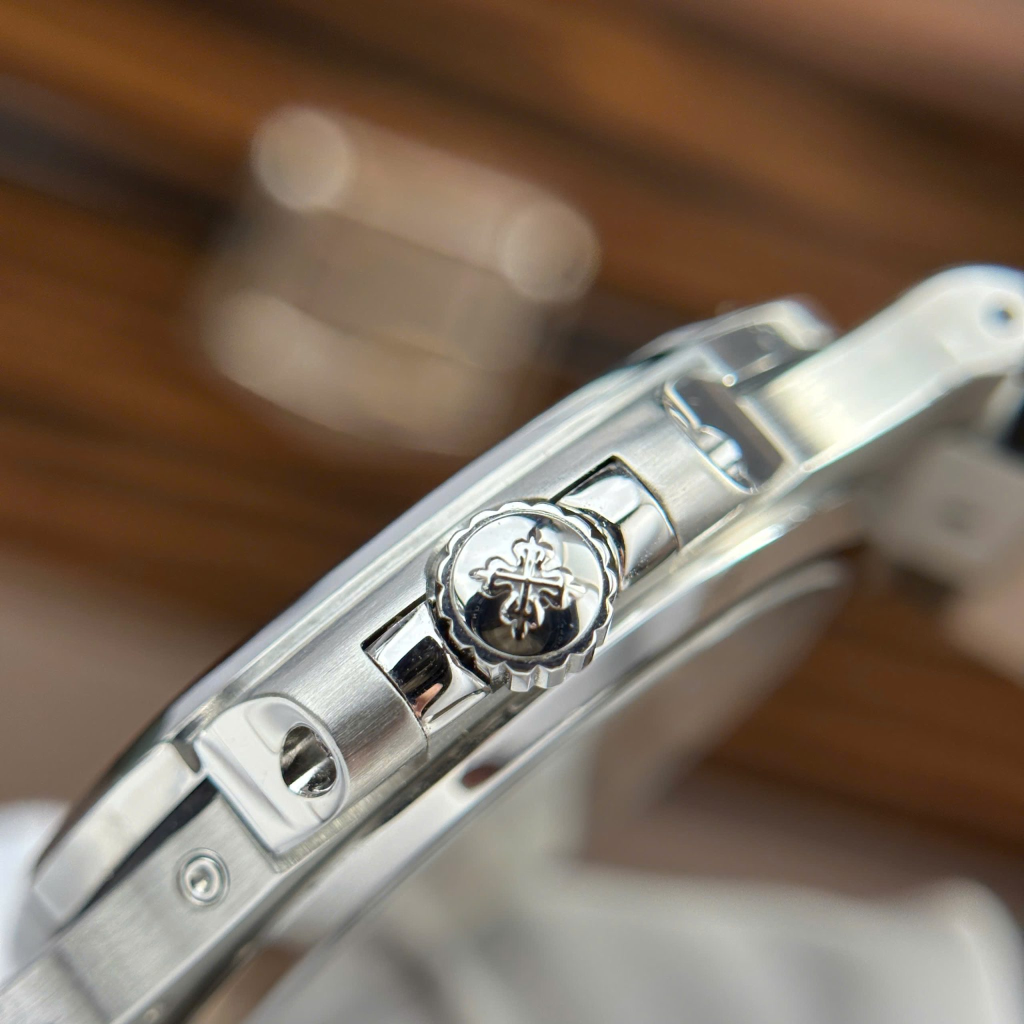 Patek Philippe Nautilus 5724G-001 Blue Dial Baguette Moissanite Full Functions Modified Max Options 40mm - Image 10