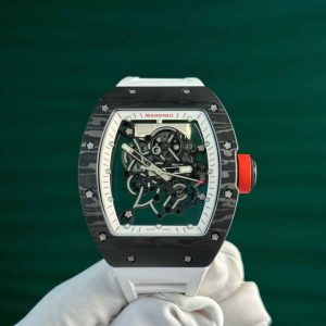 Đồng Hồ Richard Mille RM055 Bubba Watson White Legend Vỏ Carbon Rep 1:1 Cao Nhất ZF 42.7mm x 49.9mm