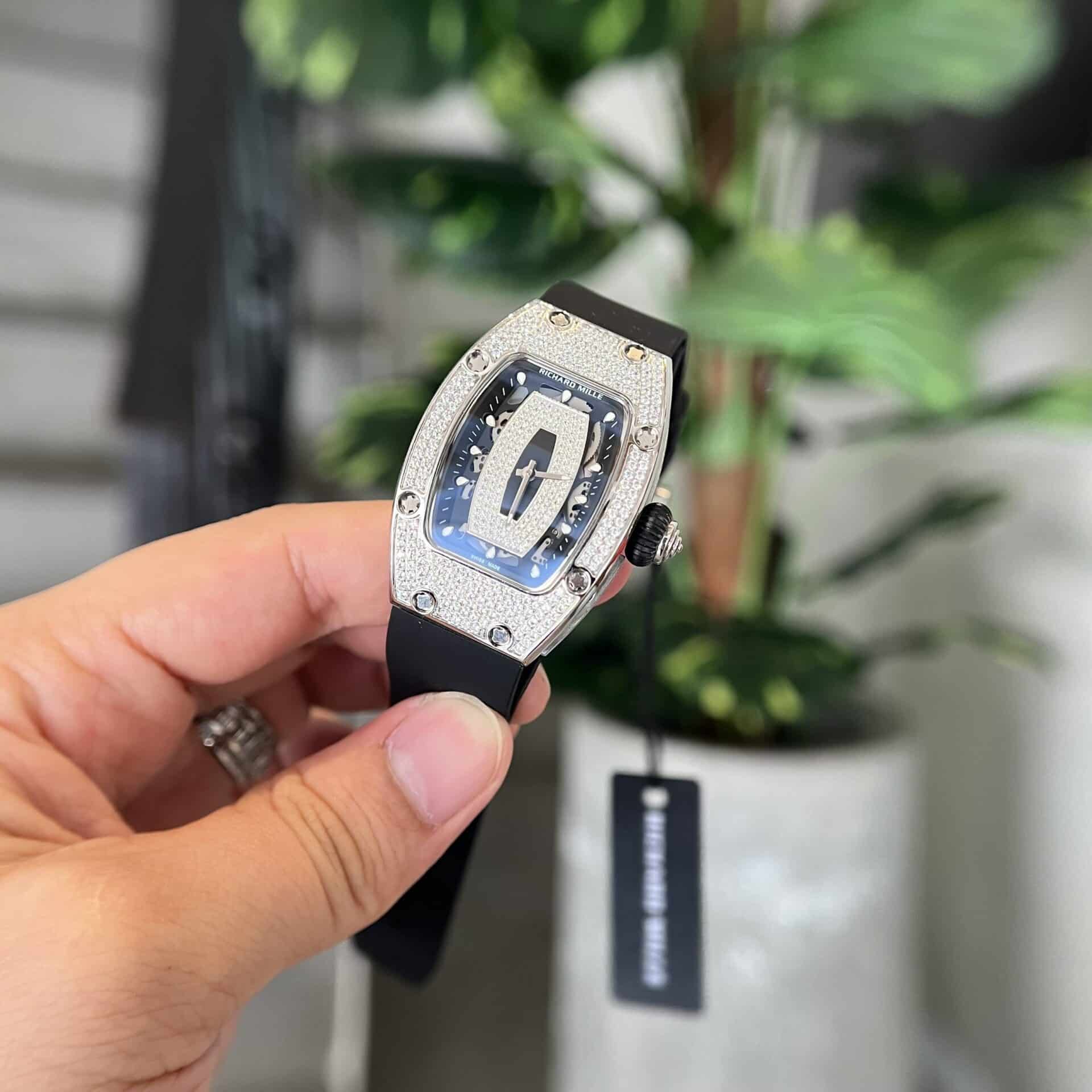 Đồng Hồ Richard Mille RM07-01 Black Lip Đính Full Đá Replica 45.32 x 32.3mm - Image 3
