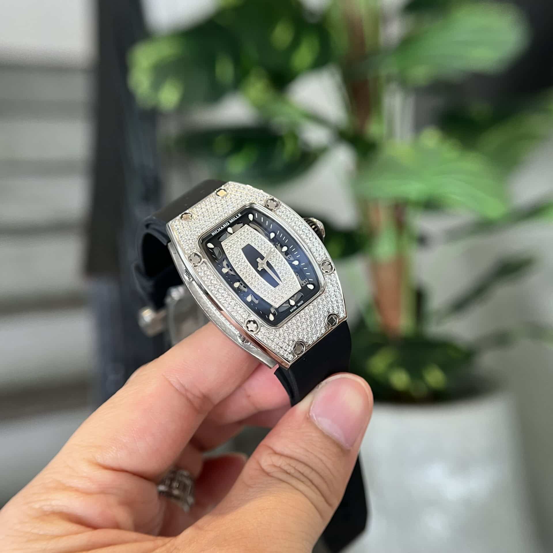Đồng Hồ Richard Mille RM07-01 Black Lip Đính Full Đá Replica 45.32 x 32.3mm - Image 2