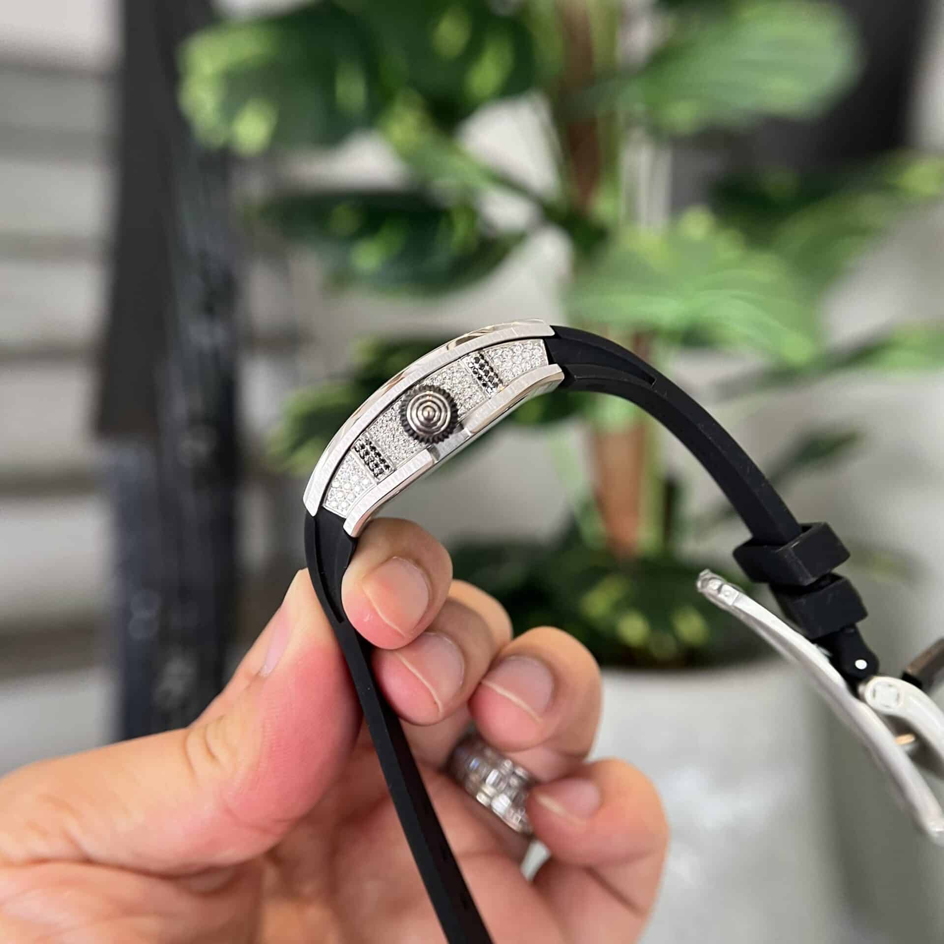 Đồng Hồ Richard Mille RM07-01 Black Lip Đính Full Đá Replica 45.32 x 32.3mm - Image 6