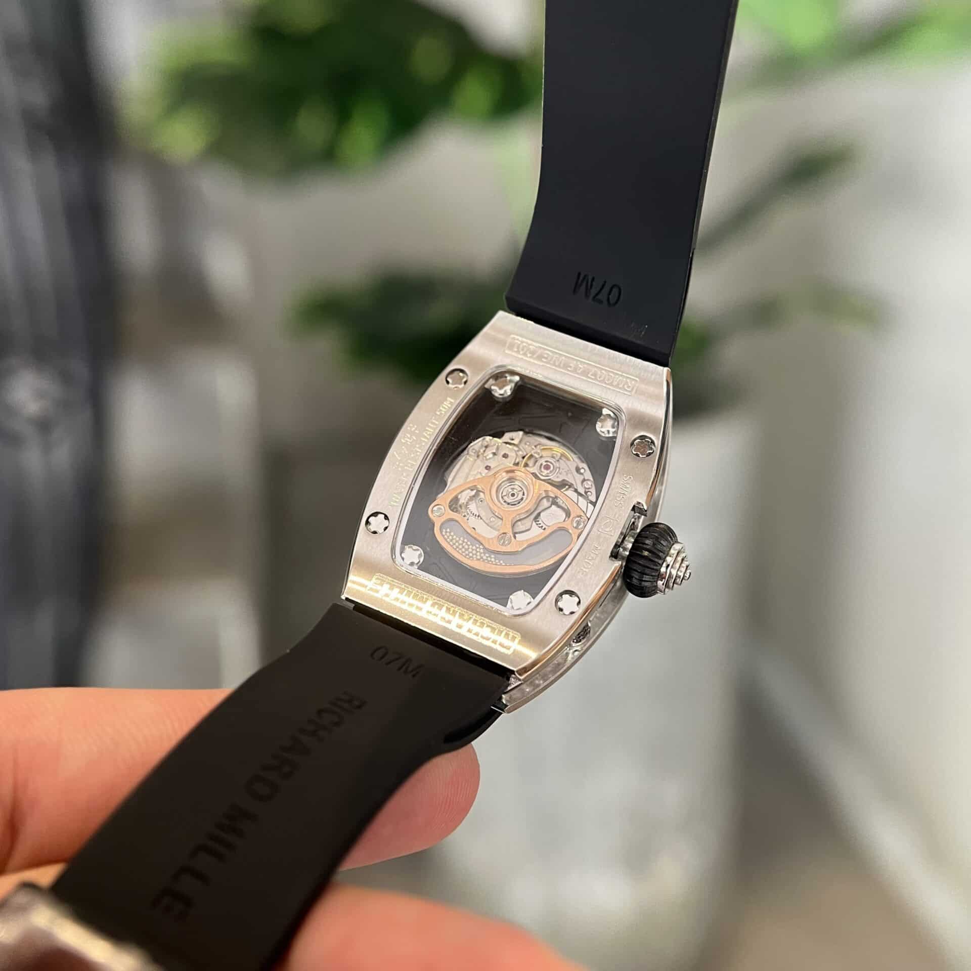 Đồng Hồ Richard Mille RM07-01 Black Lip Đính Full Đá Replica 45.32 x 32.3mm - Image 7