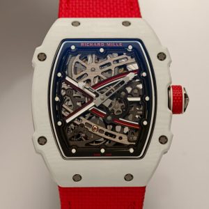 Richard Mille Extra Flat RM67-02 Charles Leclerc Monaco White Quartz TPT Super Clone 1:1 Top Quality Rich Factory 38.7 x 47.52mm