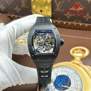 Đồng Hồ Richard Mille RM055 Bubba Watson Vỏ Gốm Đen Replica 1:1 Bản V4 ZF 42.7mm