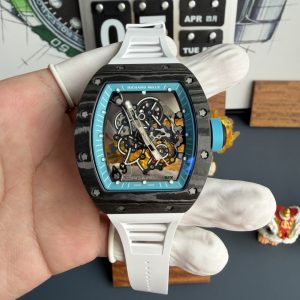 Richard Mille RM055 Bubba Watson Yas Marina Circuit Carbon NTPT Vaucher Movement Super Clone A9F 42.7mm x 49.9mm (Free Sprung)