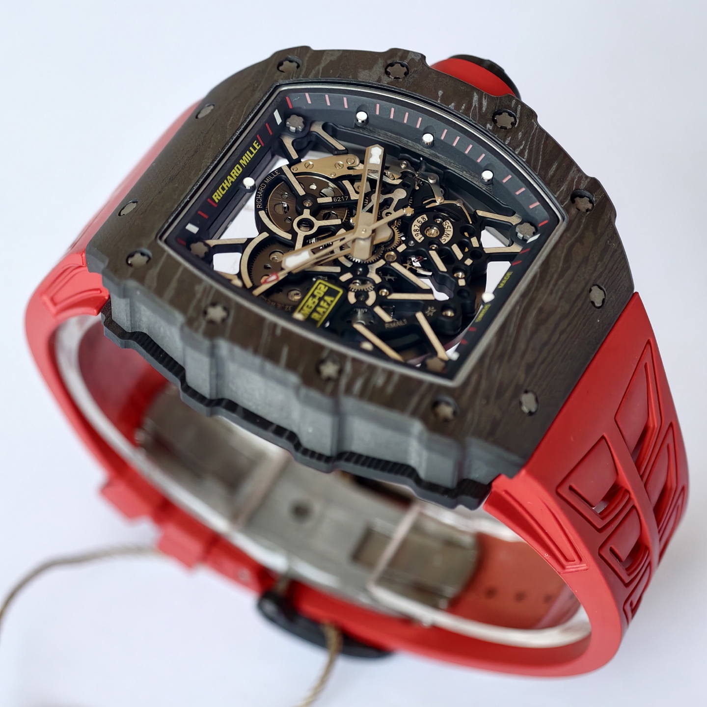 Richard Mille RM35-02 Rafael Nadal Black Carbon TPT 1:1 Super Clone Top Quality Custom Made Umi Factory 49.94mm x 44.5mm (Free Sprung) - Image 3