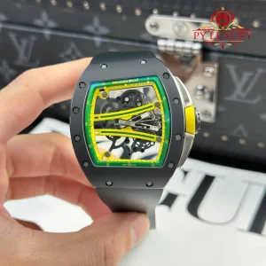 Richard Mille RM61-01 Yohan Blake ‘Green’ Black Ceramic Rubber Strap 1:1 Best Replica ZF 42.7mm x 50.23mm