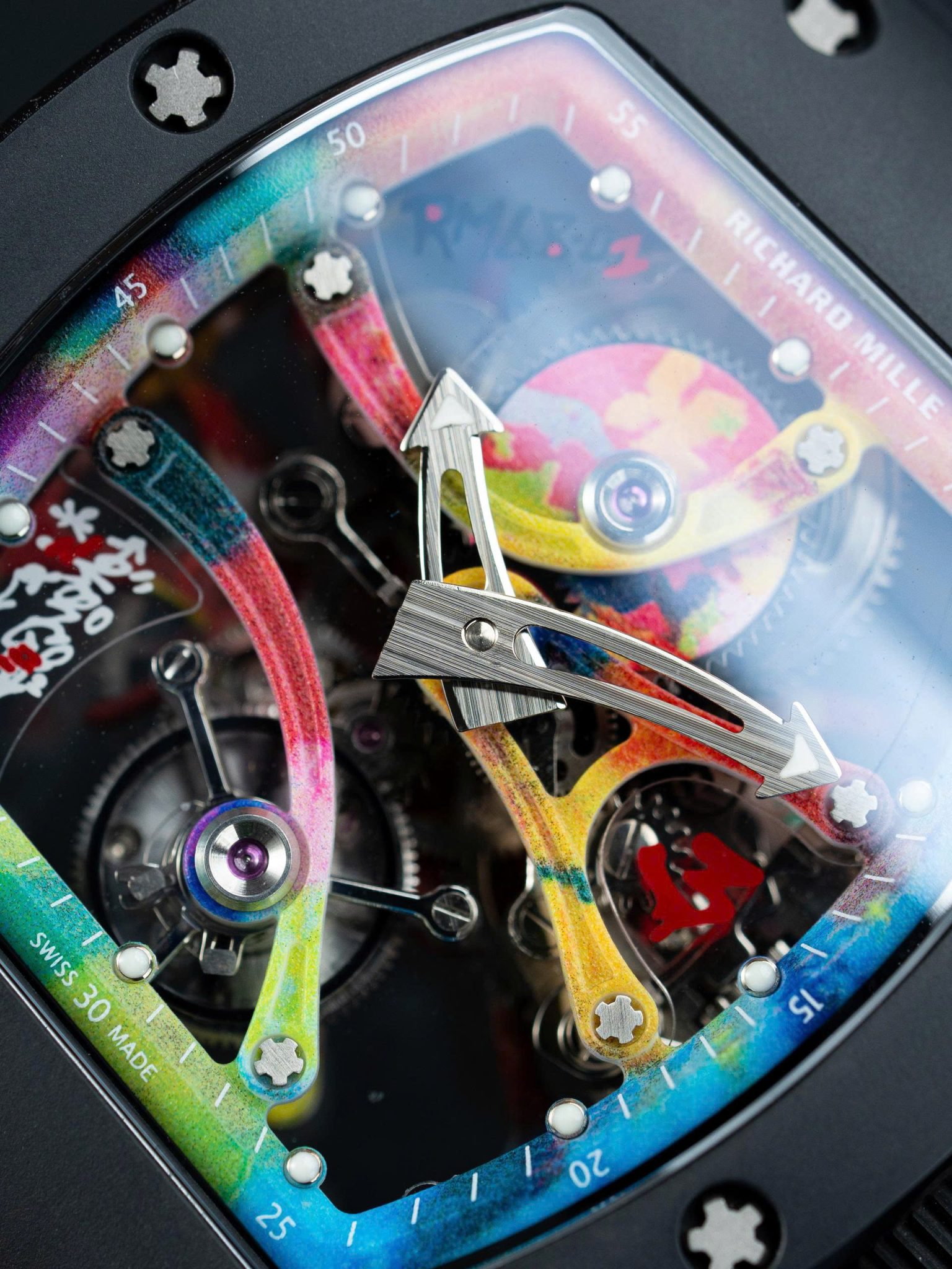 Đồng Hồ Richard Mille RM68-01 Tourbillon Cyril Kongo Vỏ Gốm Đen Replica 1:1 42.7mm x 52.24mm - Image 4