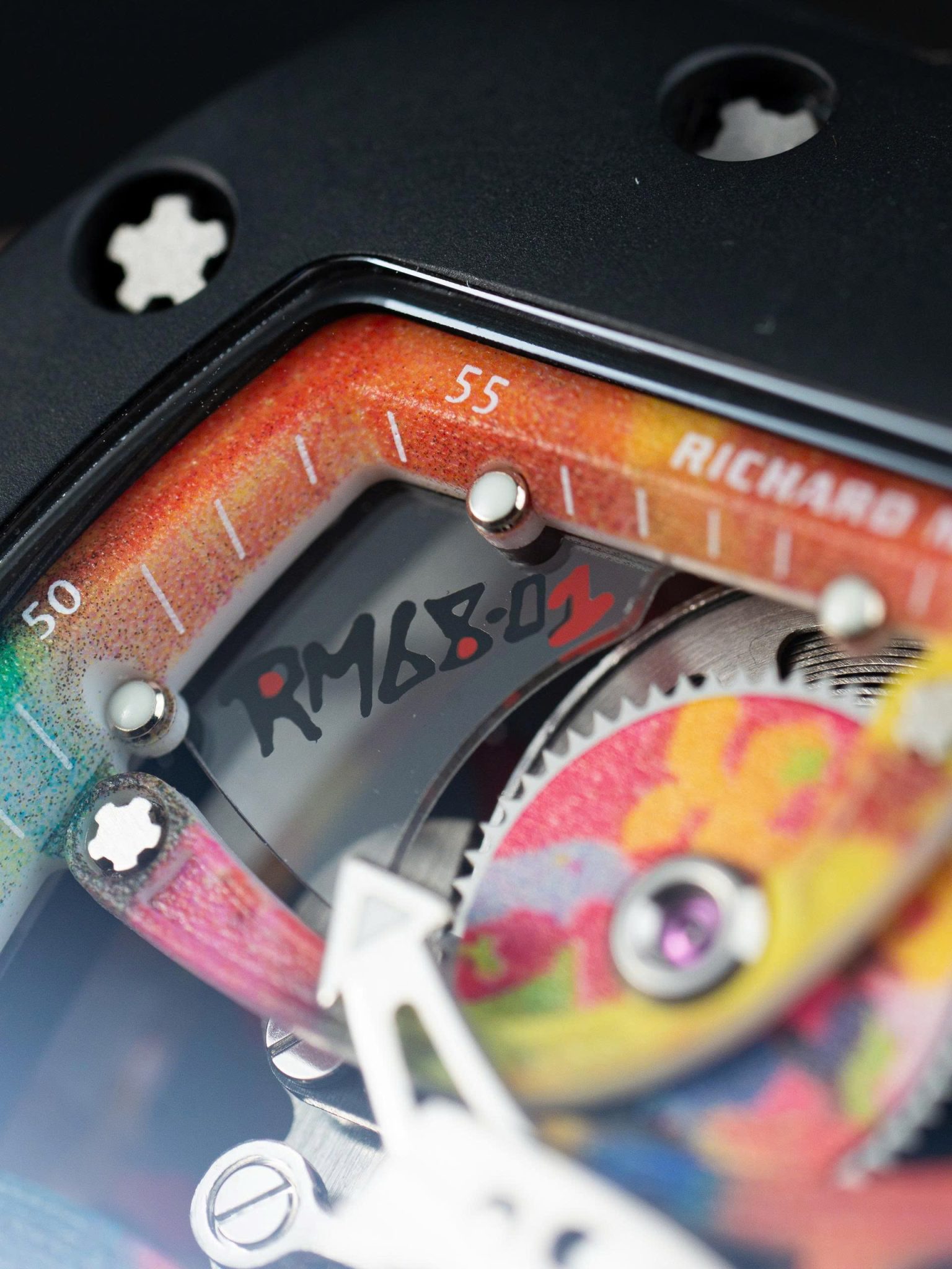 Đồng Hồ Richard Mille RM68-01 Tourbillon Cyril Kongo Vỏ Gốm Đen Replica 1:1 42.7mm x 52.24mm - Image 5