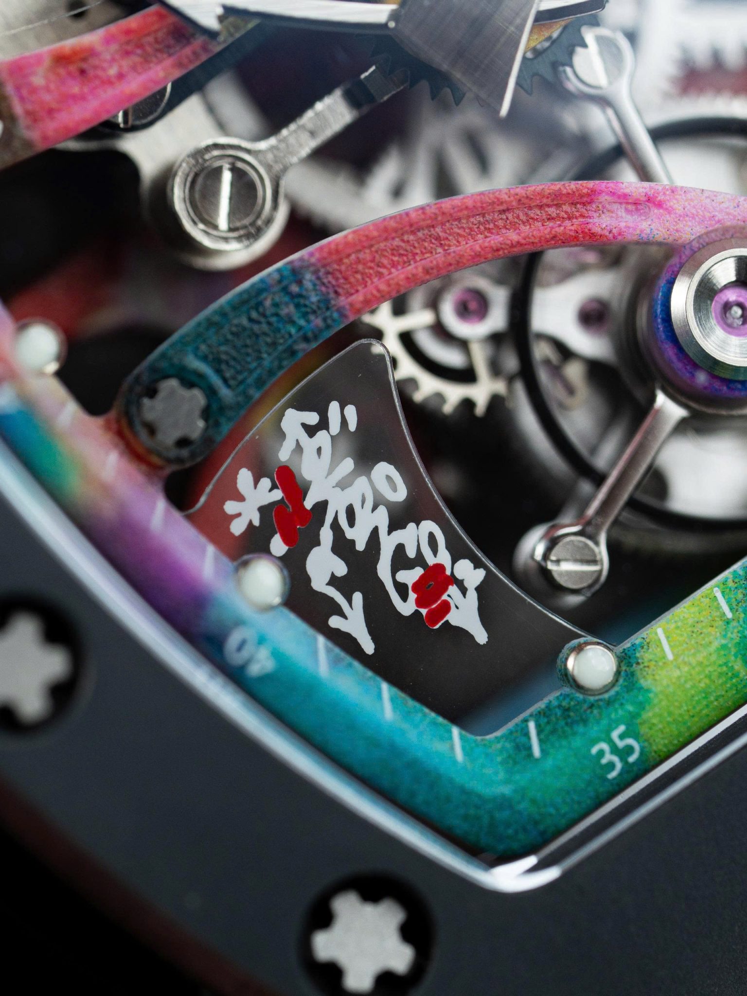 Đồng Hồ Richard Mille RM68-01 Tourbillon Cyril Kongo Vỏ Gốm Đen Replica 1:1 42.7mm x 52.24mm - Image 9