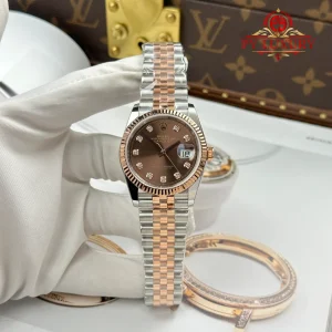 Rolex Datejust 126231 Steel & Rose Gold Chocolate Diamond Dial Jubilee Bracelet Best Replica 36mm