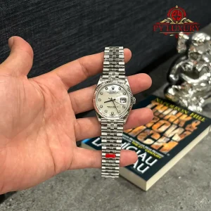 Đồng Hồ Rolex Datejust 126234 Độ Mặt Xà Cừ Tự Nhiên Cọc Số Moissanite Dây Jubilee Replica 1:1 VSF 36mm