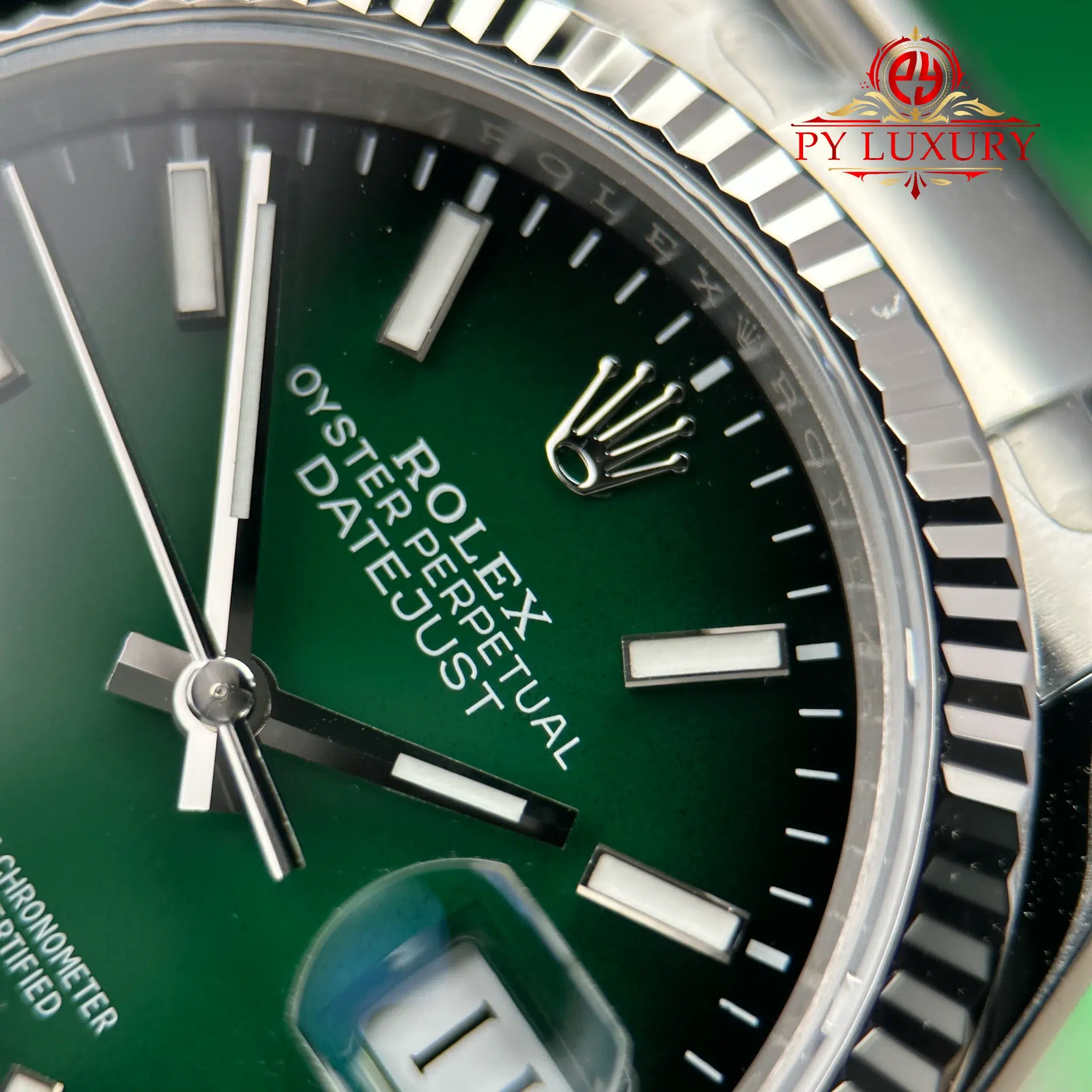 Rolex Datejust 126234 Green Ombré Dial Fluted Bezel Oyster Bracelet Super Clone VSF 36mm - Image 6