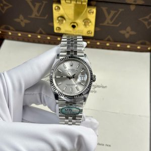Đồng Hồ Rolex Datejust 126234 Mặt Số Bạc Cọc Dạ Quang Dây Jubilee Rep 1:1 Nhà Máy Clean 36mm