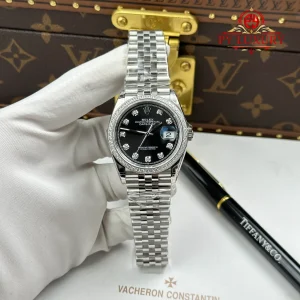 Rolex Datejust 126284RBR-0007 Black Dial Diamond Bezel Jubilee Bracelet 1:1 Best Replica 36mm