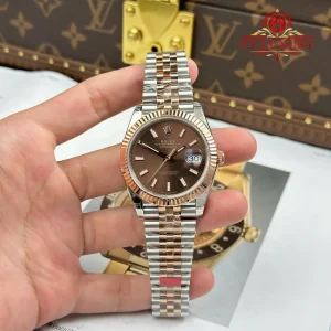 Rolex Datejust 126331 Two Tone Rose Gold Chocolate Luminous Dial Jubilee 1:1 Best Replica 41mm