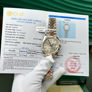 Đồng Hồ Rolex Datejust 126331 Demi Mặt Sundust Cọc Số Đá Bọc Vàng 10K Tốt Nhất V5 GMF 41mm