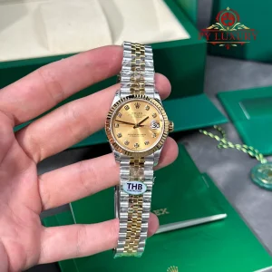 Rolex Datejust 278273-0026 Steel & Yellow Gold Champagne-colour Diamond-set Dial Jubilee Bracelet Best Replica THB 31mm