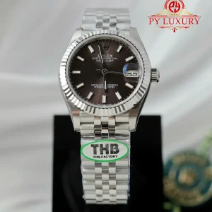 Rolex Datejust 278274 Dark Grey Dial Fluted Bezel Jubilee Bracelet Best Replica THB 31mm