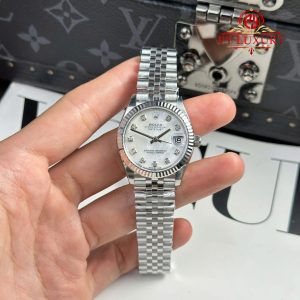 Đồng Hồ Nữ Rolex Datejust 278274 Mặt Xà Cừ Trắng Dây Jubilee Replica 1:1 THB 31mm