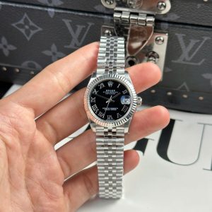 Đồng Hồ Nữ Rolex Datejust 278274-0002 Mặt Đen Cọc La Mã Dây Jubilee Rep 1:1 THB 31mm