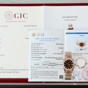 Rolex Datejust 278285RBR Chocolate Diamond Dial 18K Rose Gold Wrapped Moissanite Bezel Best Replica 31mm