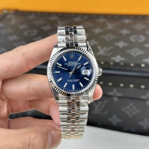Rolex Datejust Blue Motif Dial Luminous Jubilee Bracelet Super Clone 36mm