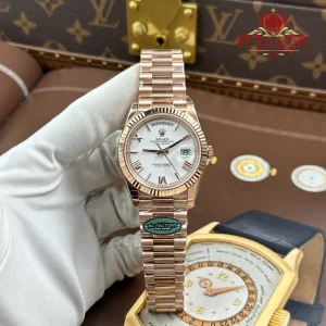 Rolex Day-Date 228235-0032 Rose Gold White Roman Dial 1:1 Top Quality Super Clone 210g RC Factory 40mm