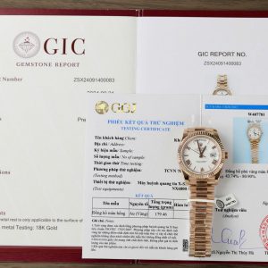 Đồng Hồ Rolex Day-Date 228235-0032 Mặt Trắng Cọc Số La Mã Bọc Vàng 18K V3 178g GM Factory 40mm