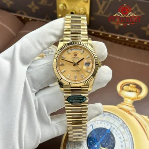 Rolex Day-Date 228238-0005 Yellow Gold Champagne Diamond-set Dial Super Clone Top Quality 210g RC Factory 40mm