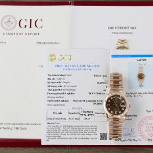 Đồng Hồ Rolex Day-Date 118235 Mặt Nâu Chocolate Đá Ruby Đỏ Bọc Vàng 18K GMF 36mm