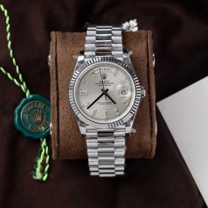 Rolex Day-Date 228239 Silver Baguette Dial 177g Best Replica V3 GMF 40mm