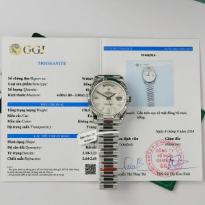 Rolex Day-Date 228239 MOP Dial Baguette Moissanite Index GMF V3 Best Replica 40mm