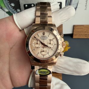 Rolex Daytona 116505 Sundust Baguette Dial 18K Rose Gold Plating Super Clone Gained Weight 210g MZF 40mm