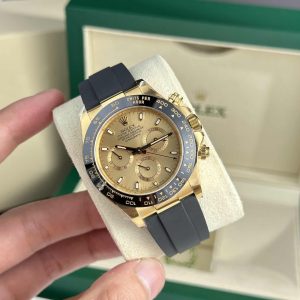 Đồng hồ Rolex Daytona 116518LN-0042 Vàng Vàng Mặt Số Vàng Champagne Dây Oysterflex Rep 1:1 Clean Factory 40mm