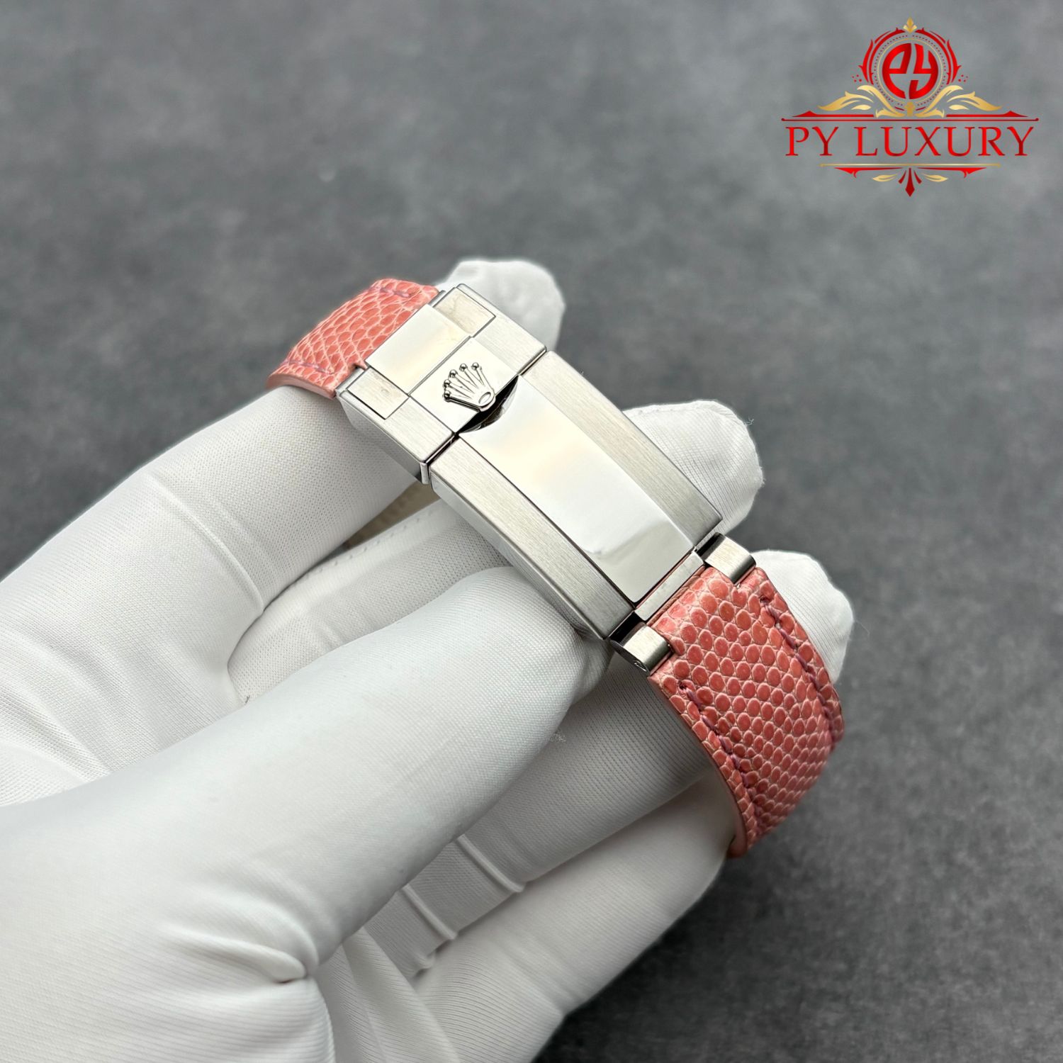 Rolex Daytona 116519 Pink Beach MOP Dial Lizard Leather Strap 1:1 Best Replica 40mm - Image 7